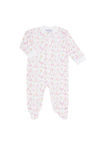 Baby Girls Butterflies Print Pima Cotton Zipper Footie