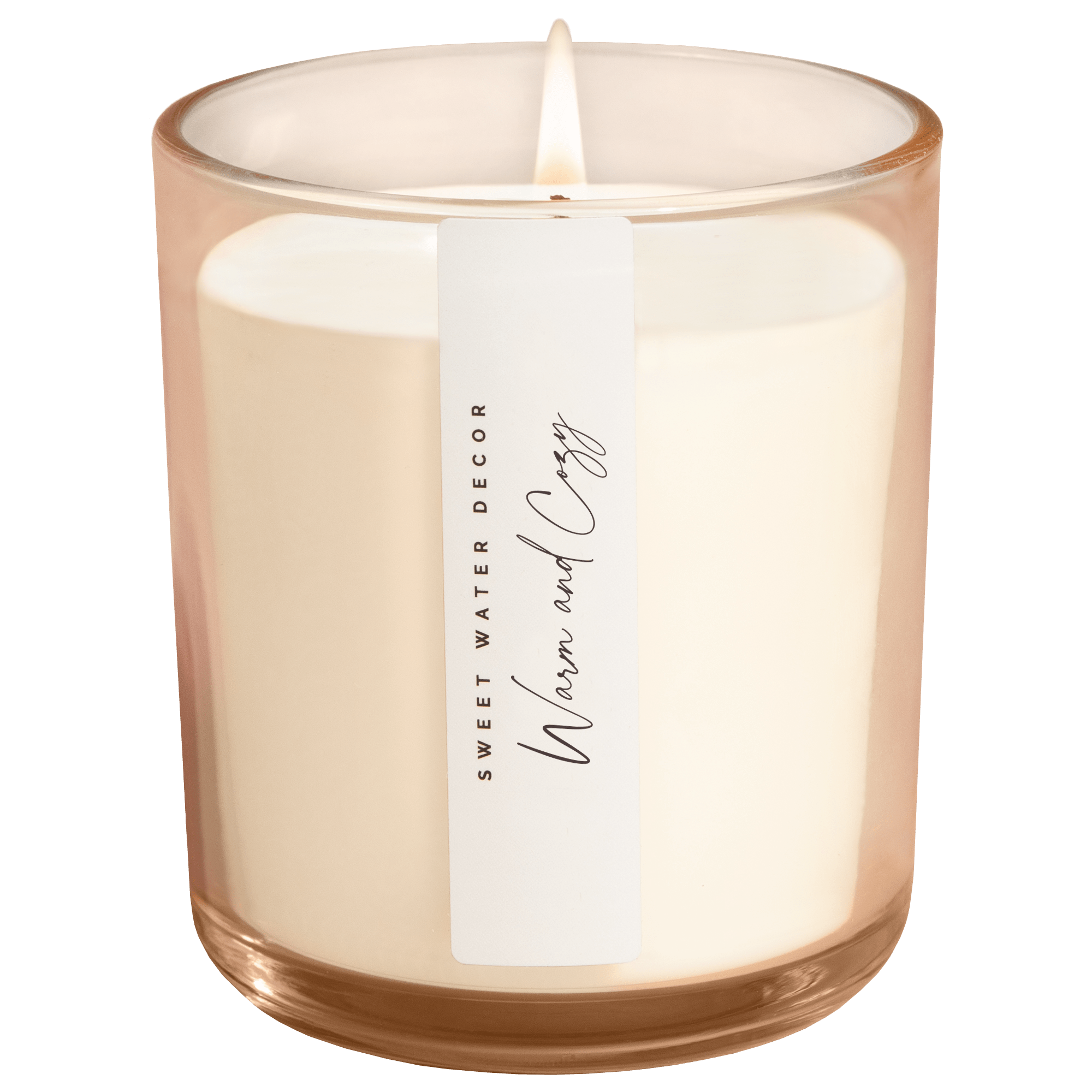 Warm and Cozy Soy Candle - Tinted Glass Jar - 12 oz