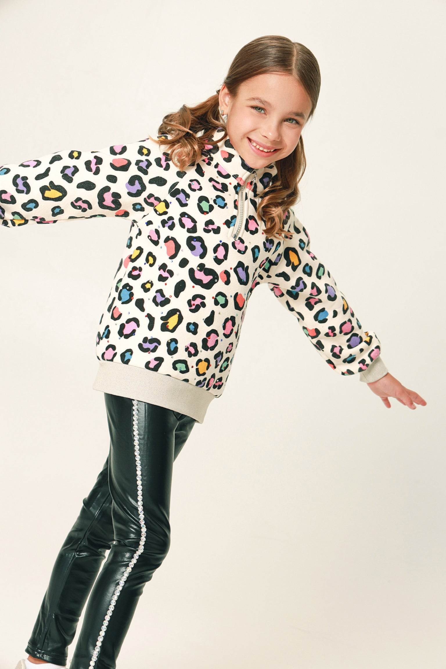 Girls Leopard Jogger Set