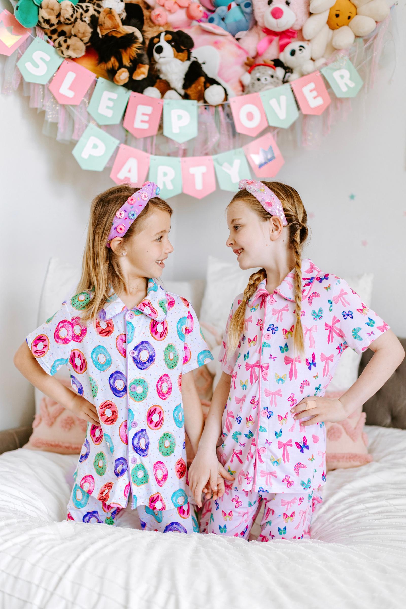 Girls Bamboo Feather PJs