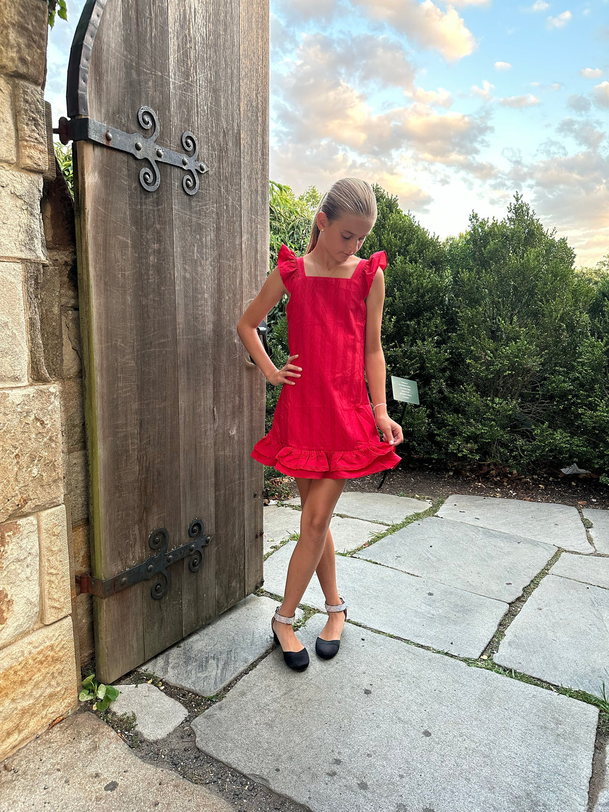 Red Ruffle Dress