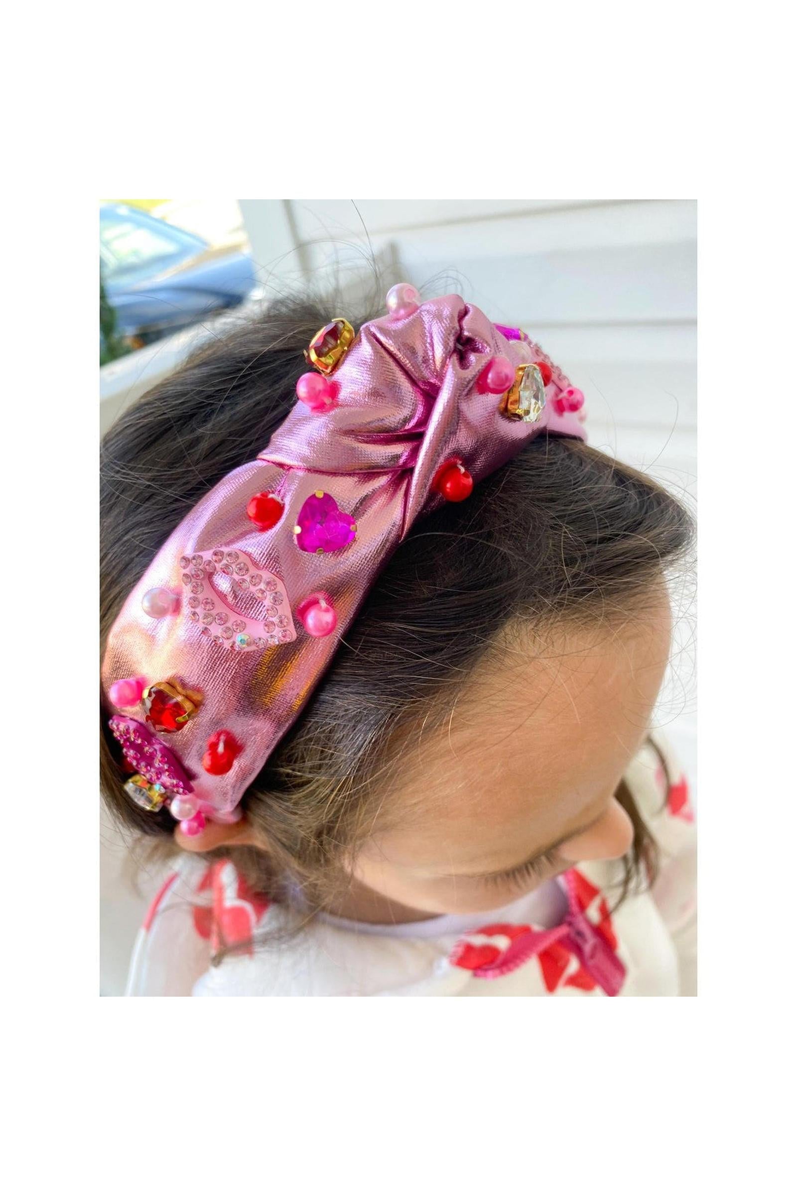 Girls Lips Charm Knot Headband