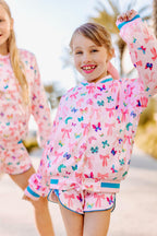 Girls Satin Bow Jacket