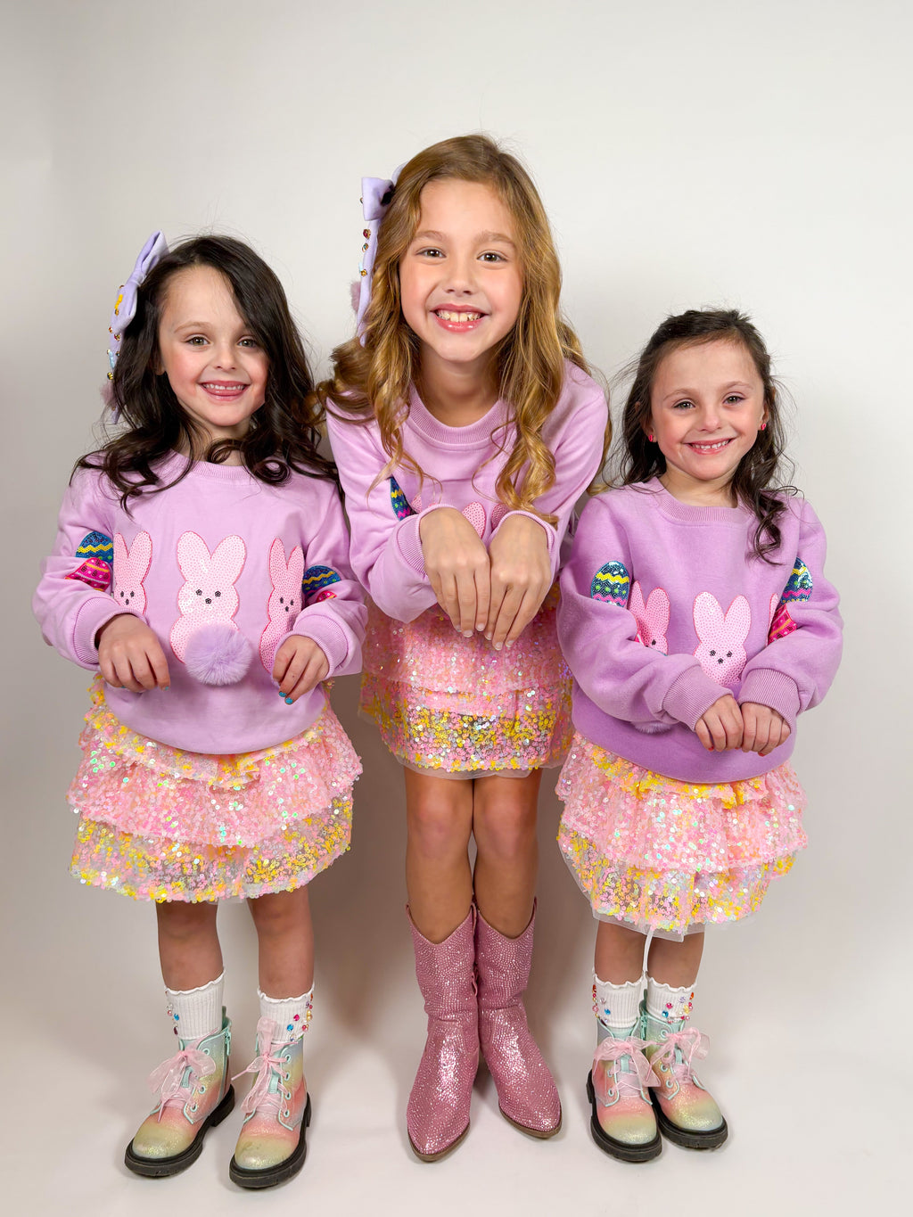 Girls Easter Bunny Crewneck Top