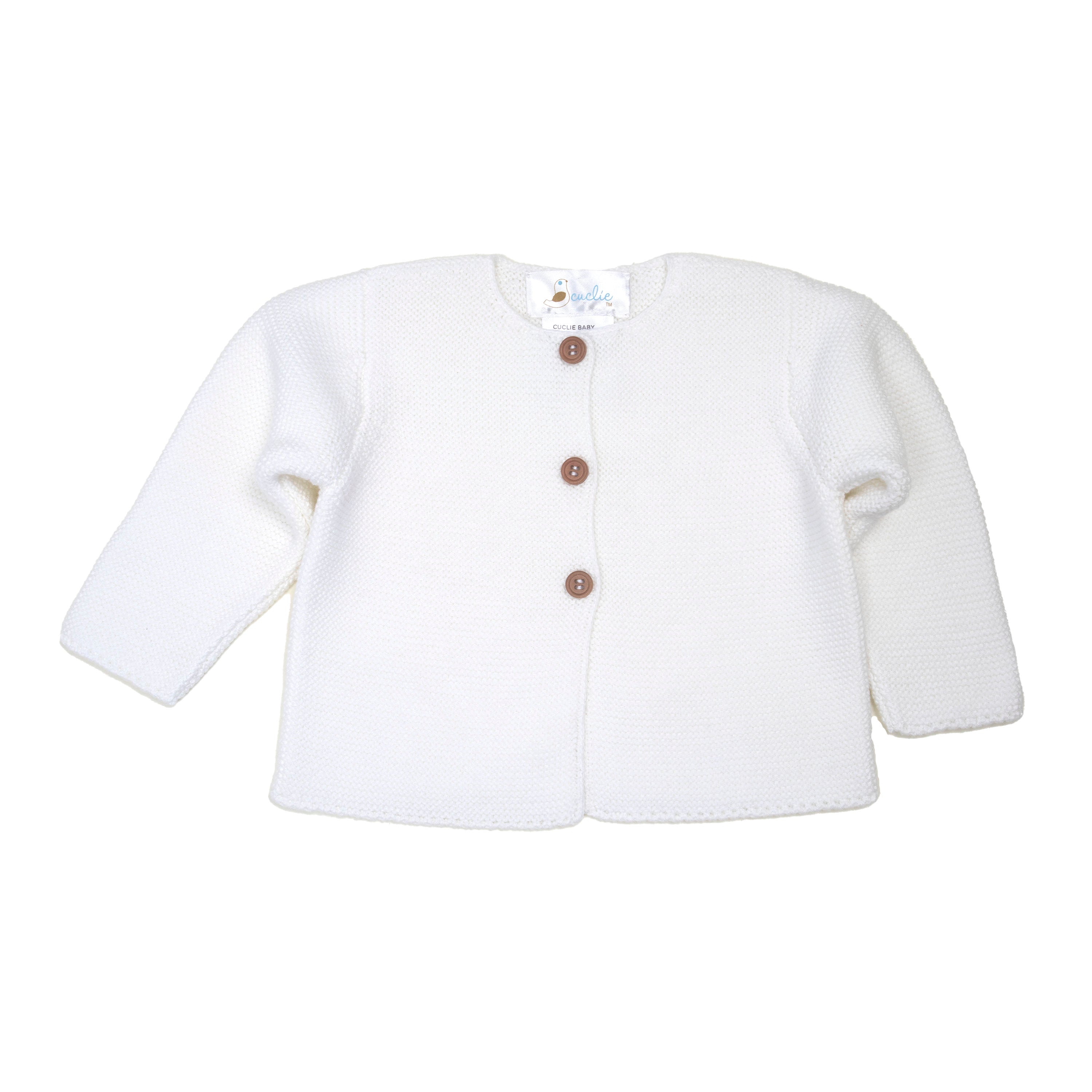 White Classic Knit Jacket