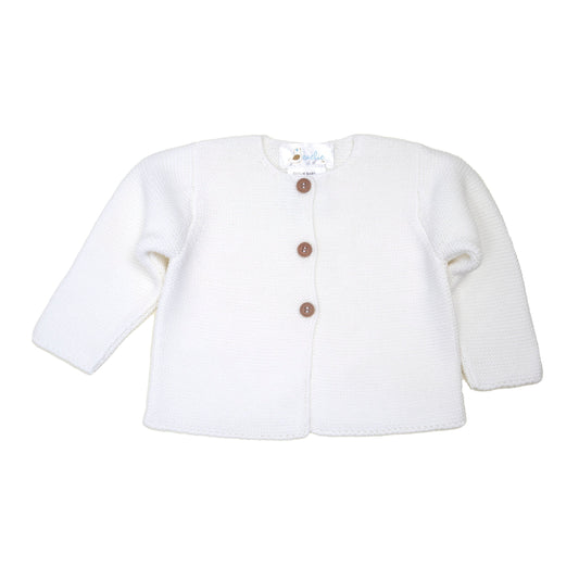 White Classic Knit Jacket