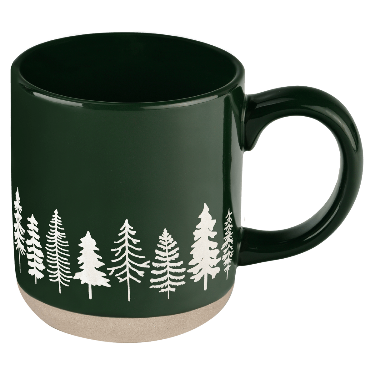 Pine Trees 14 oz Stoneware Coffee Mug