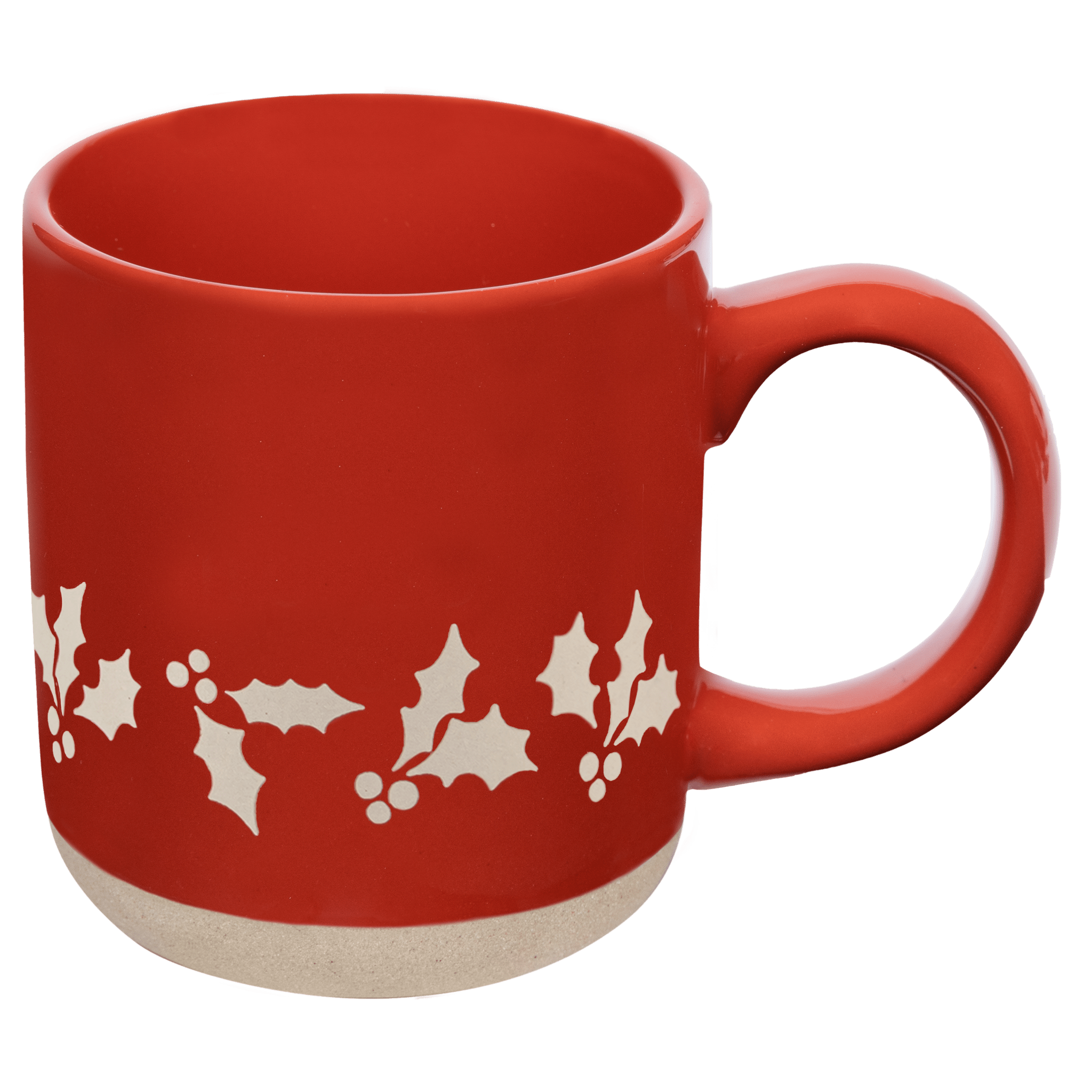 Holly 14oz. Red Stoneware Coffee Mug