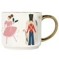 Nutcracker 14 oz Gold Handle Coffee Mug