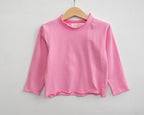 Lettuce Hem Girls Long Sleeve Solid Shirt (Available in 4 Colors - sold separately)