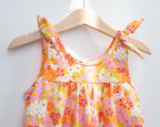 Summer Colorful Vintage Floral Toddler Girls Dress