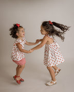 Nena Flutter Sleeve Pinafore Dress, Watermelons