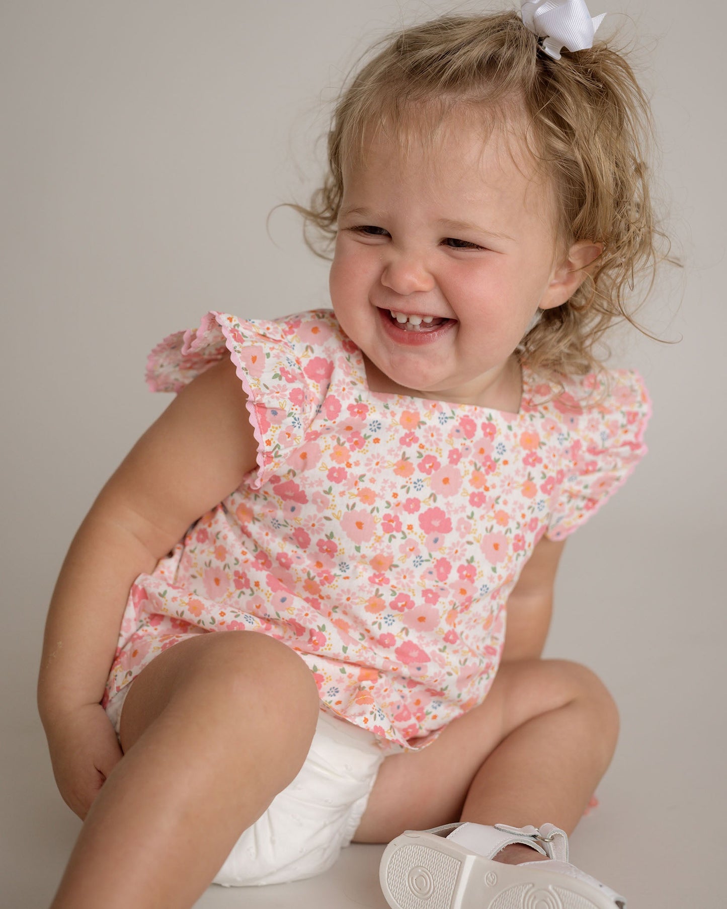 Baby Girl Pink Nena Flutter Sleeve Set