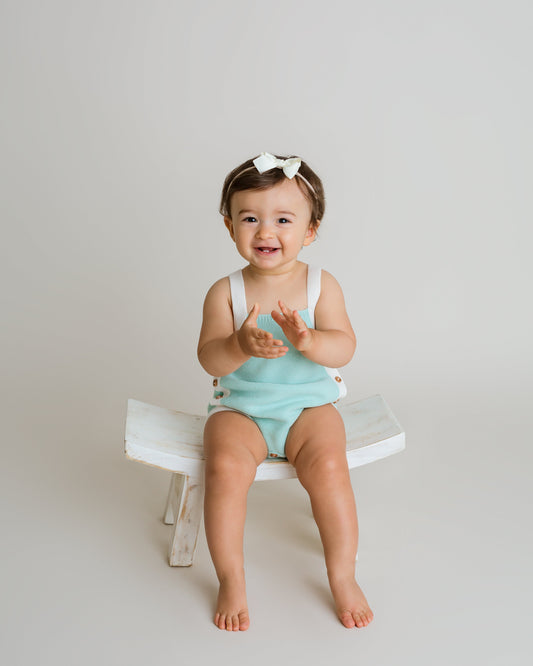Baby Girl Colorblock Knit Bubble