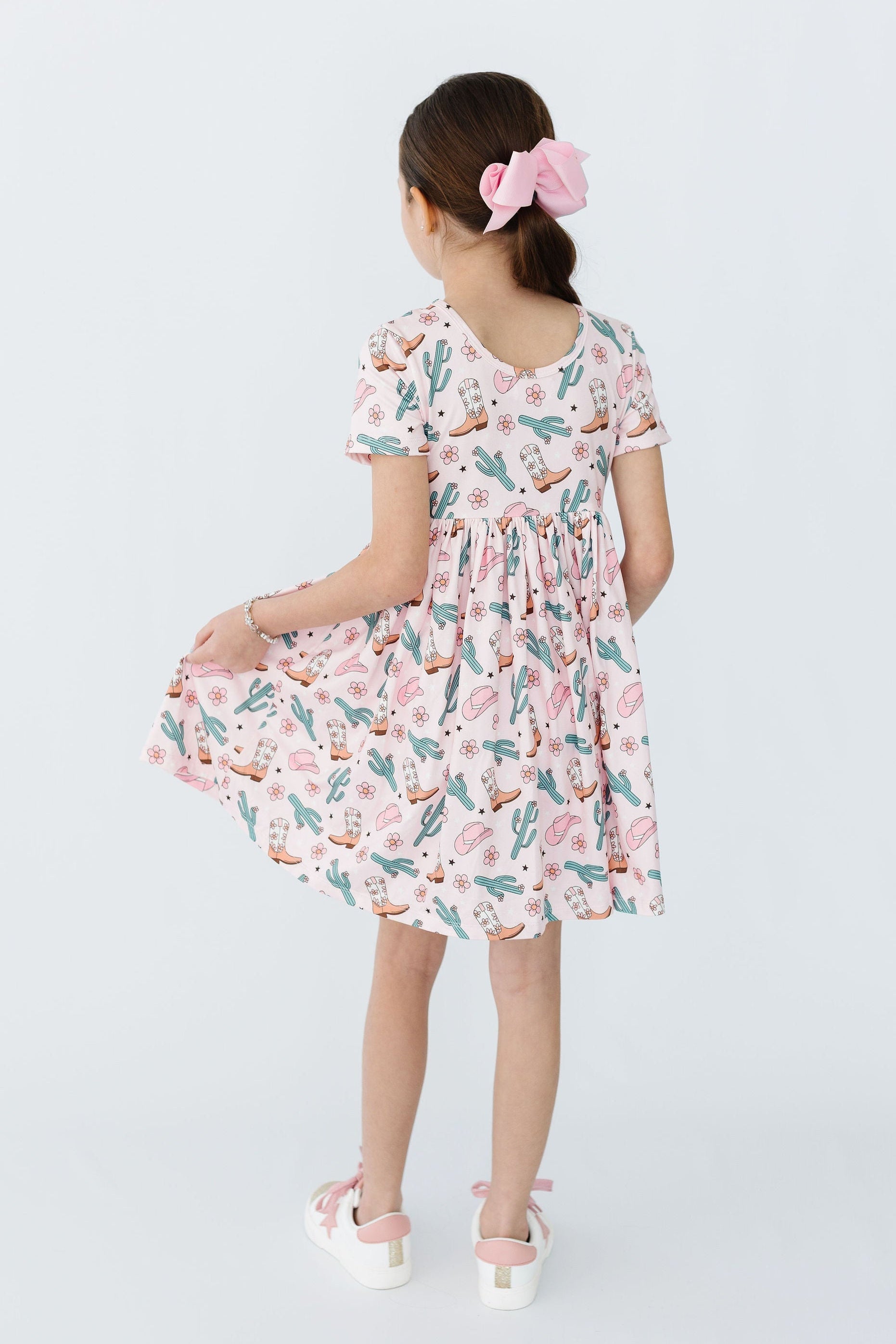 Cactus Cowgirl Pocket Twirl Dress