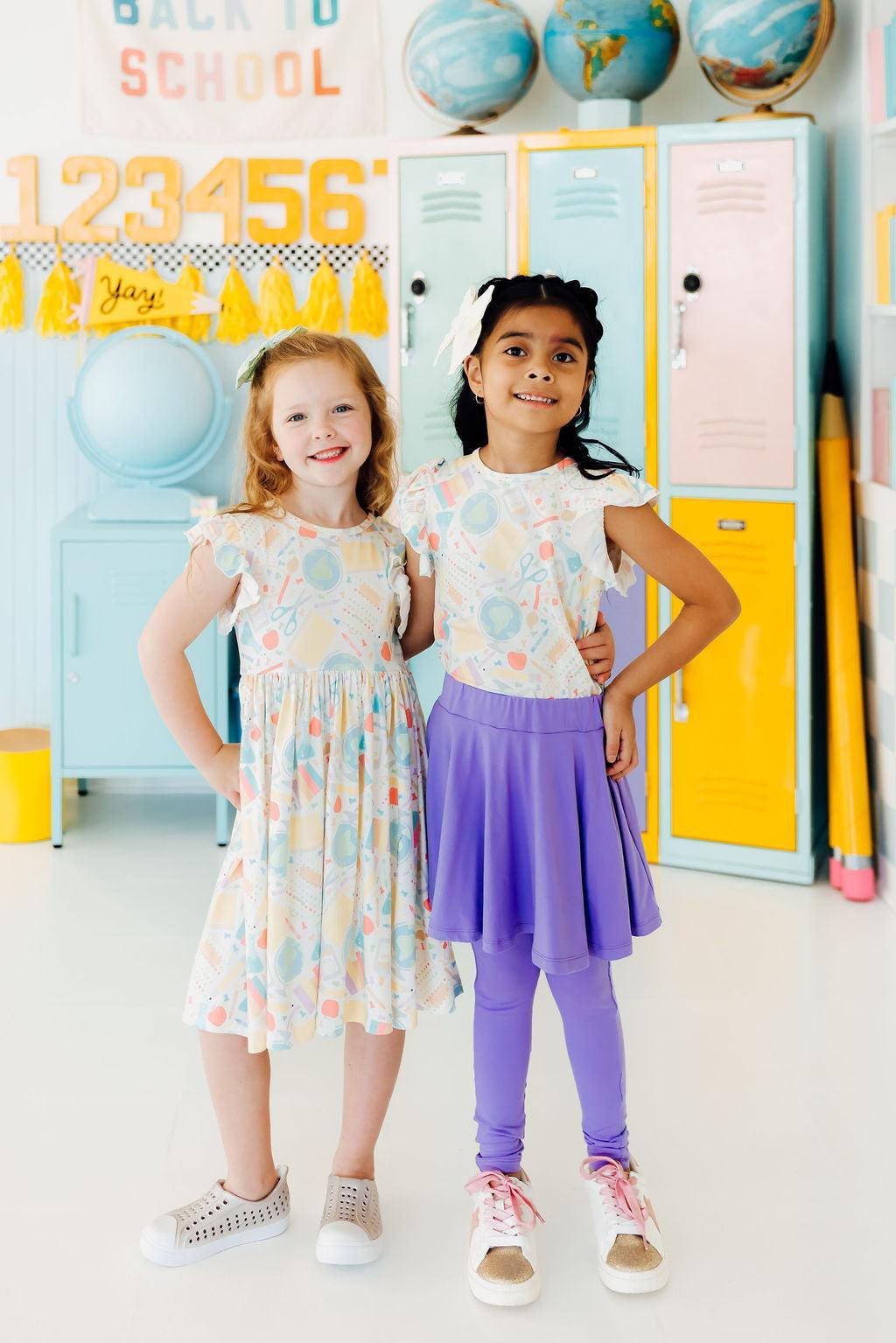 Flutter Sleeve Twirl Dress