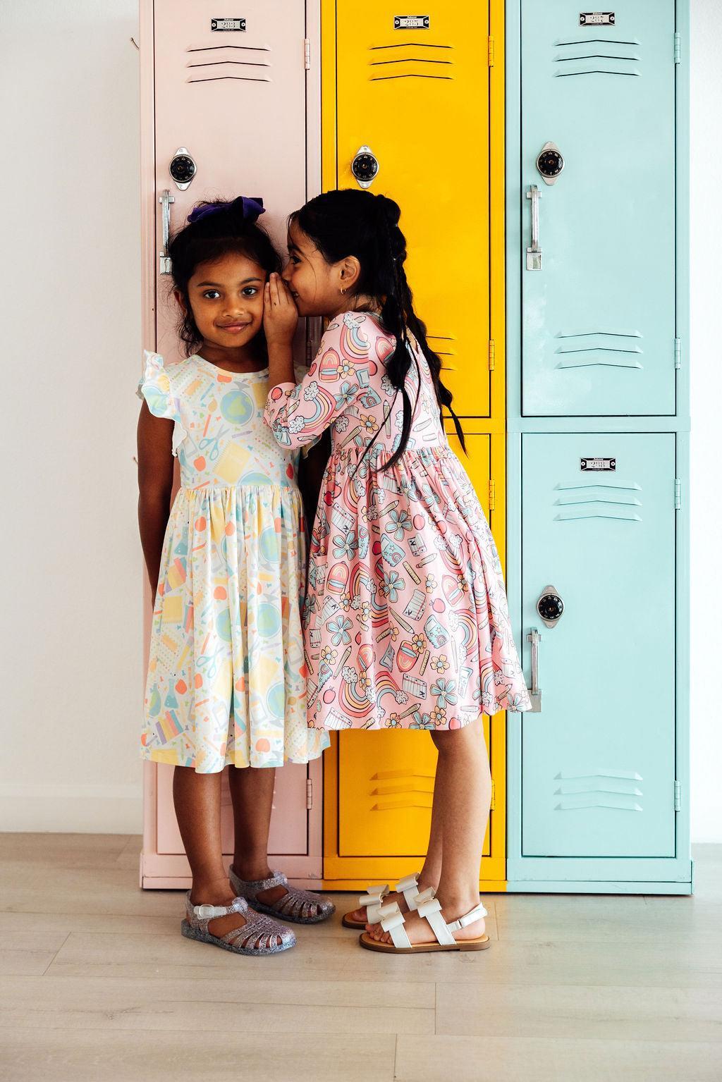 Flutter Sleeve Twirl Dress