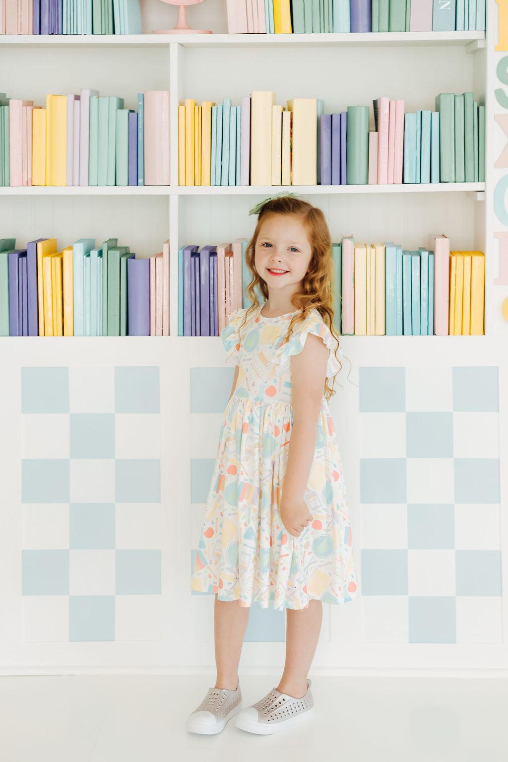 Flutter Sleeve Twirl Dress