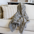 Patterned Faux Fur Throw Blanket