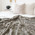 Patterned Faux Fur Throw Blanket