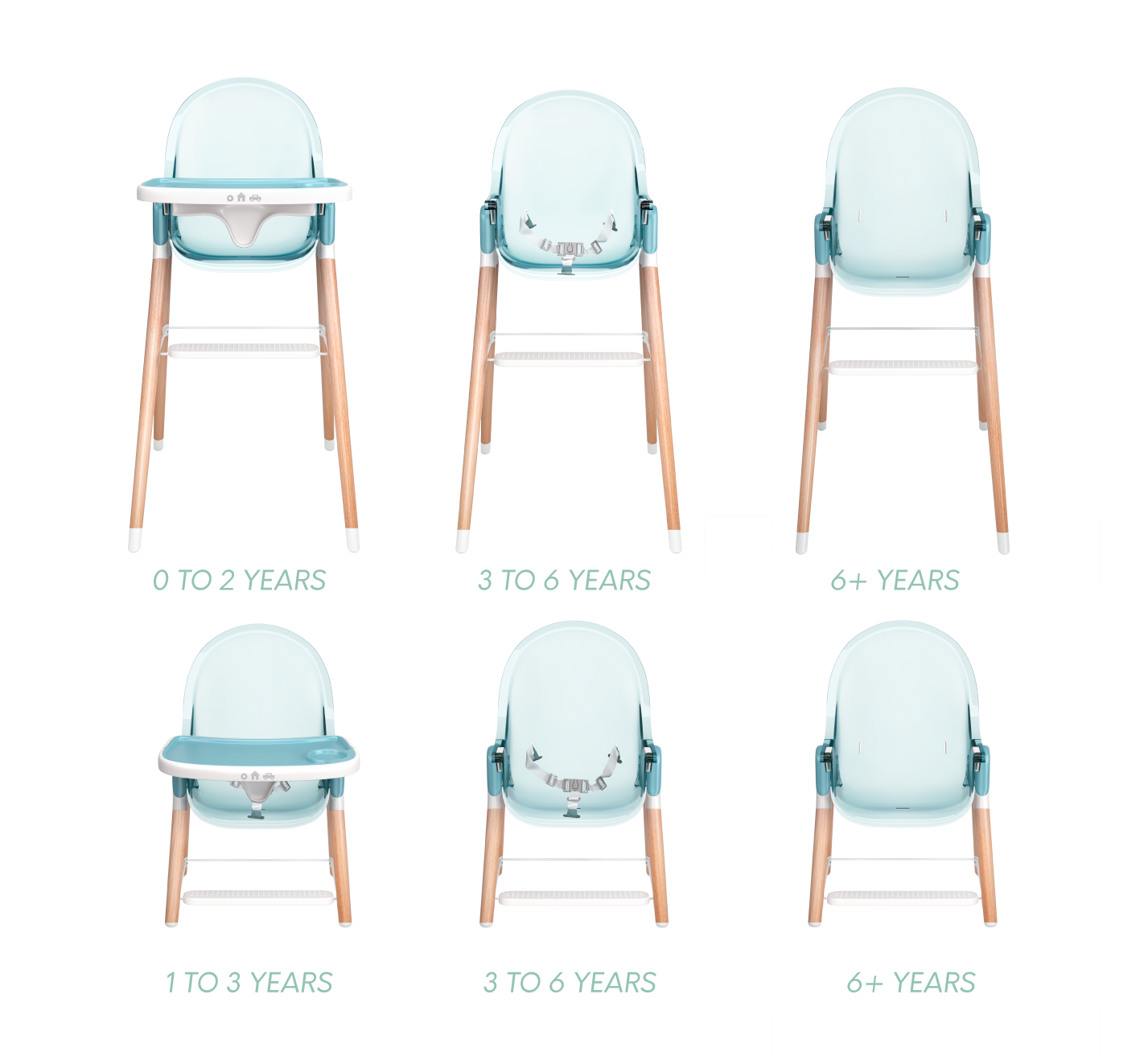 Children of Design 6-in-1 Convertible High Chair