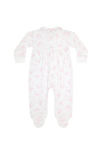 Charming Bows Print Smocked Footie