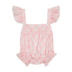 Chloe Baby Romper Pink Feather