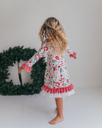 Christmas Flower Lounge Gown