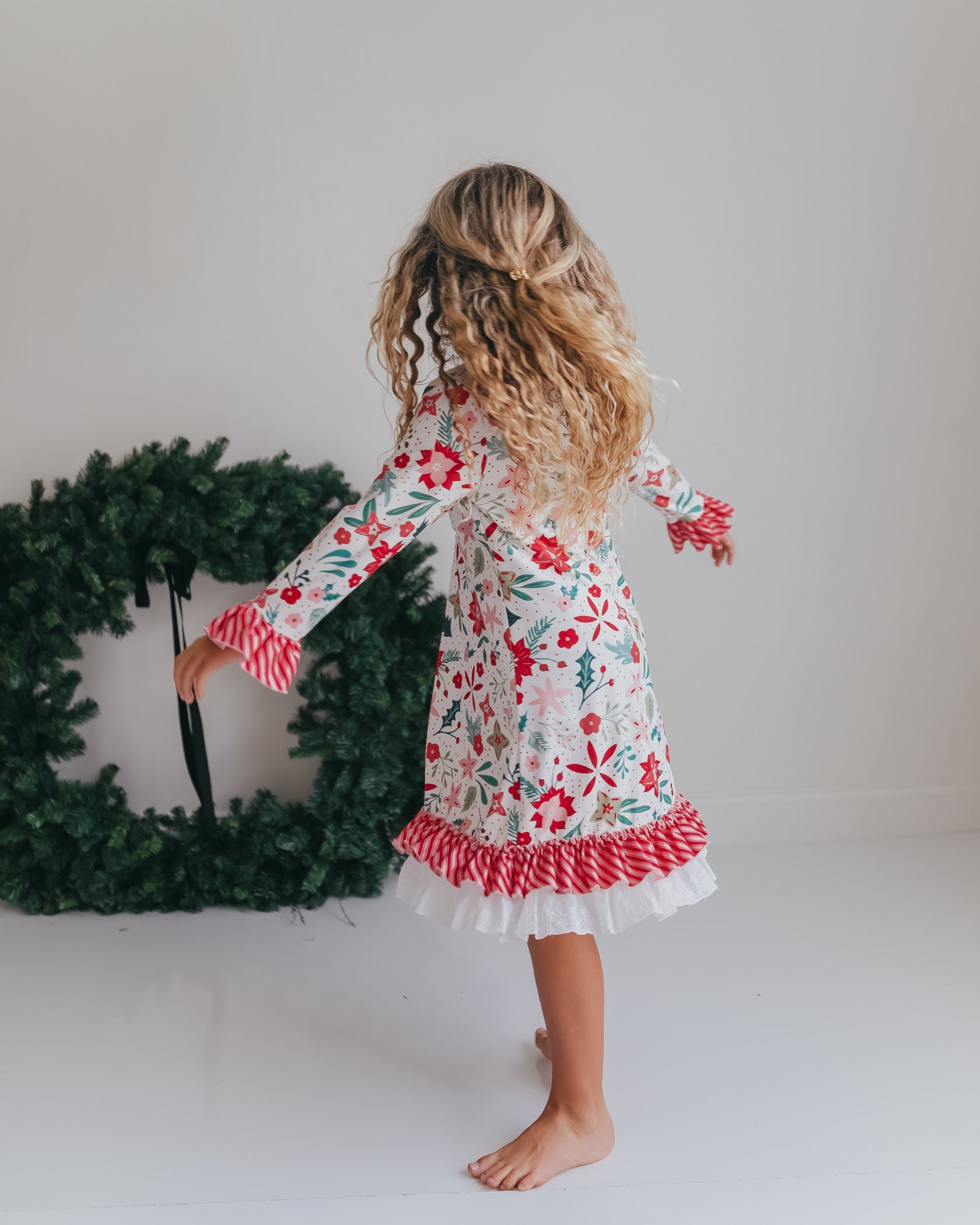 Christmas Flower Lounge Gown