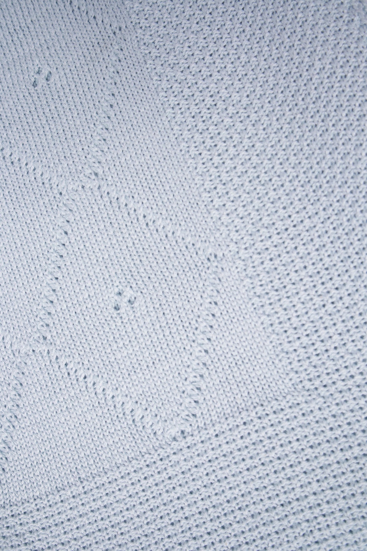 Classic Knit Receiving Blanket, Blue