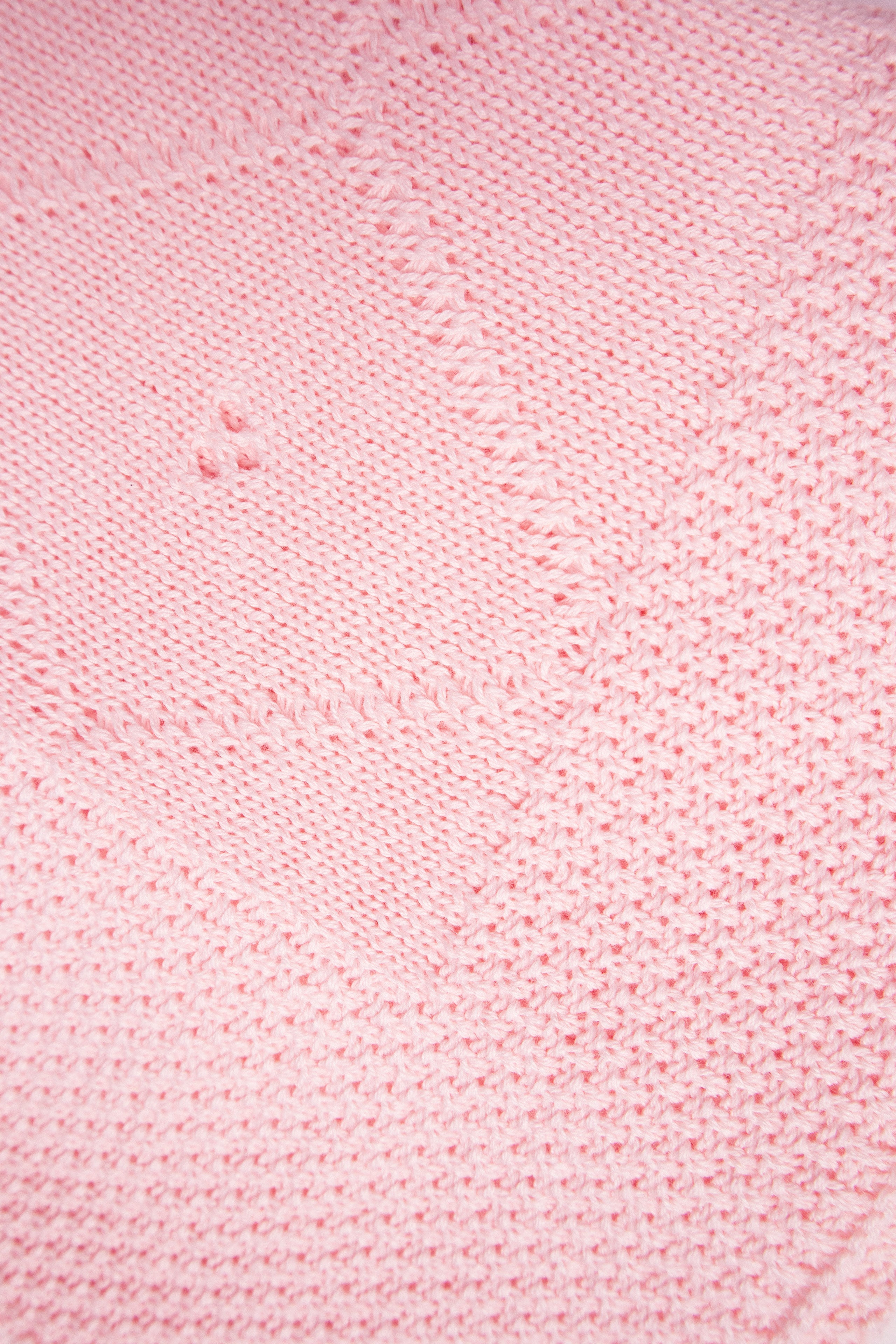 Pink Classic Knit Receiving Blanket