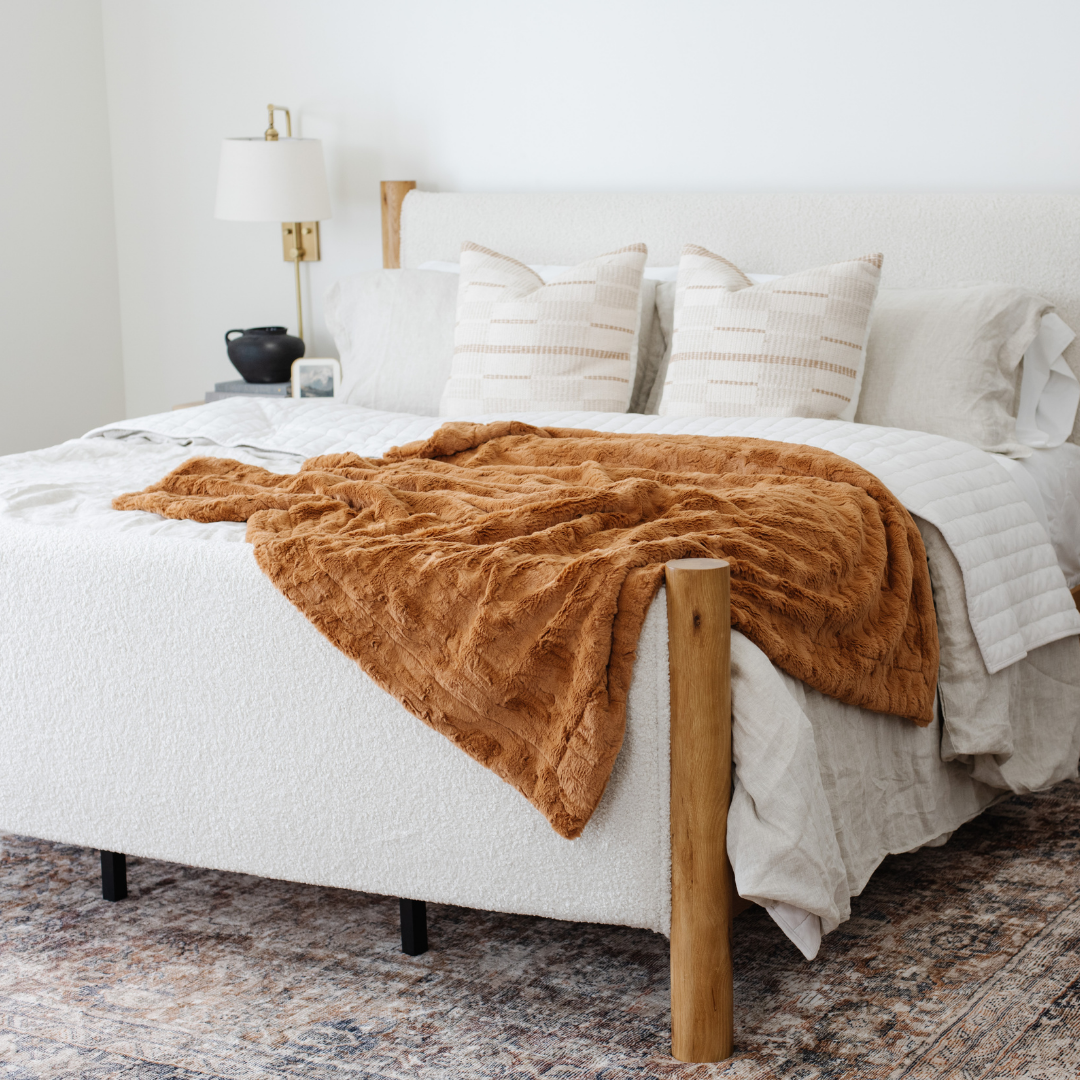 Patterned Faux Fur Throw Blanket