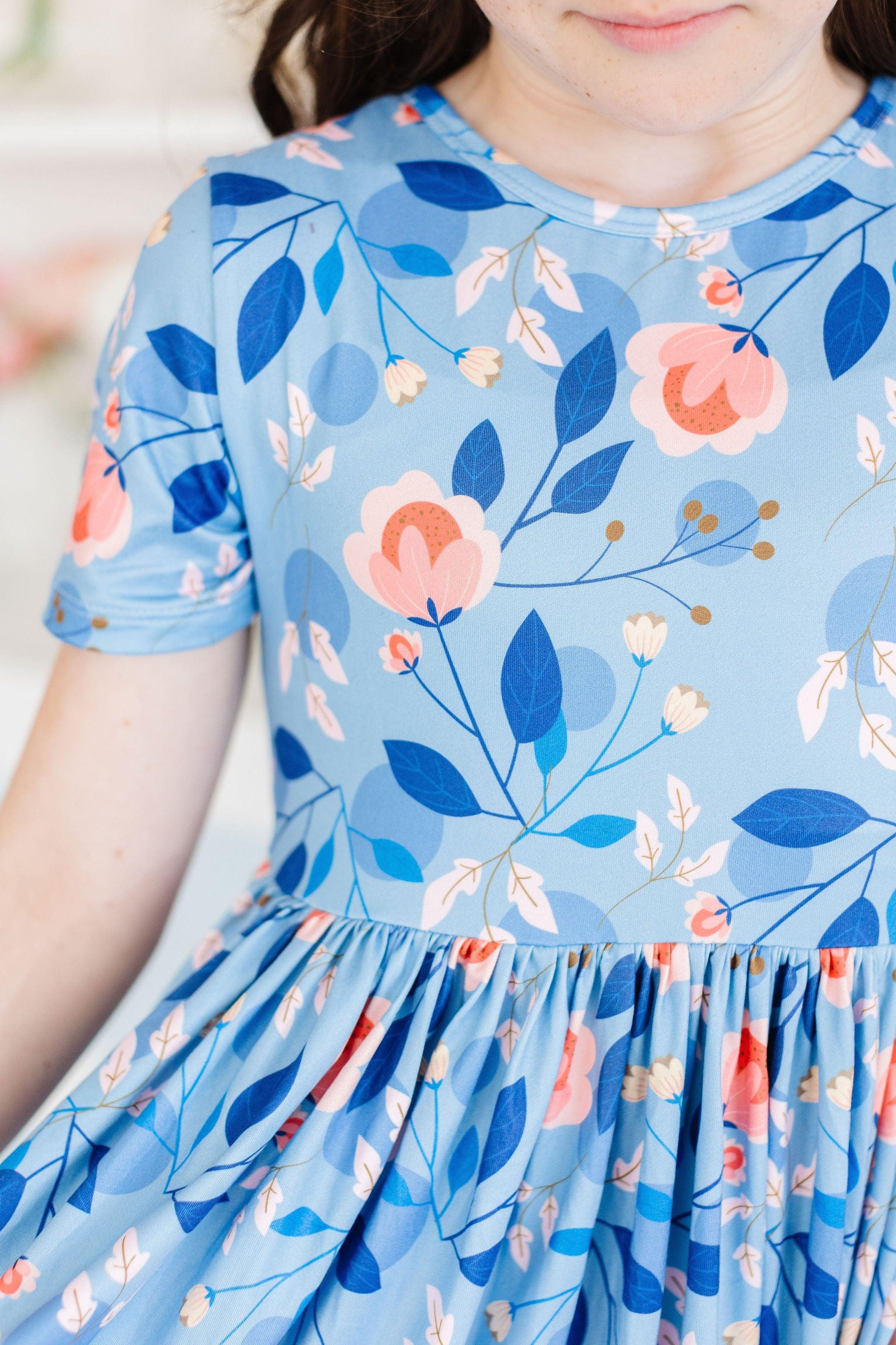 Girls Country Blooms Twirl Dress with Pockets