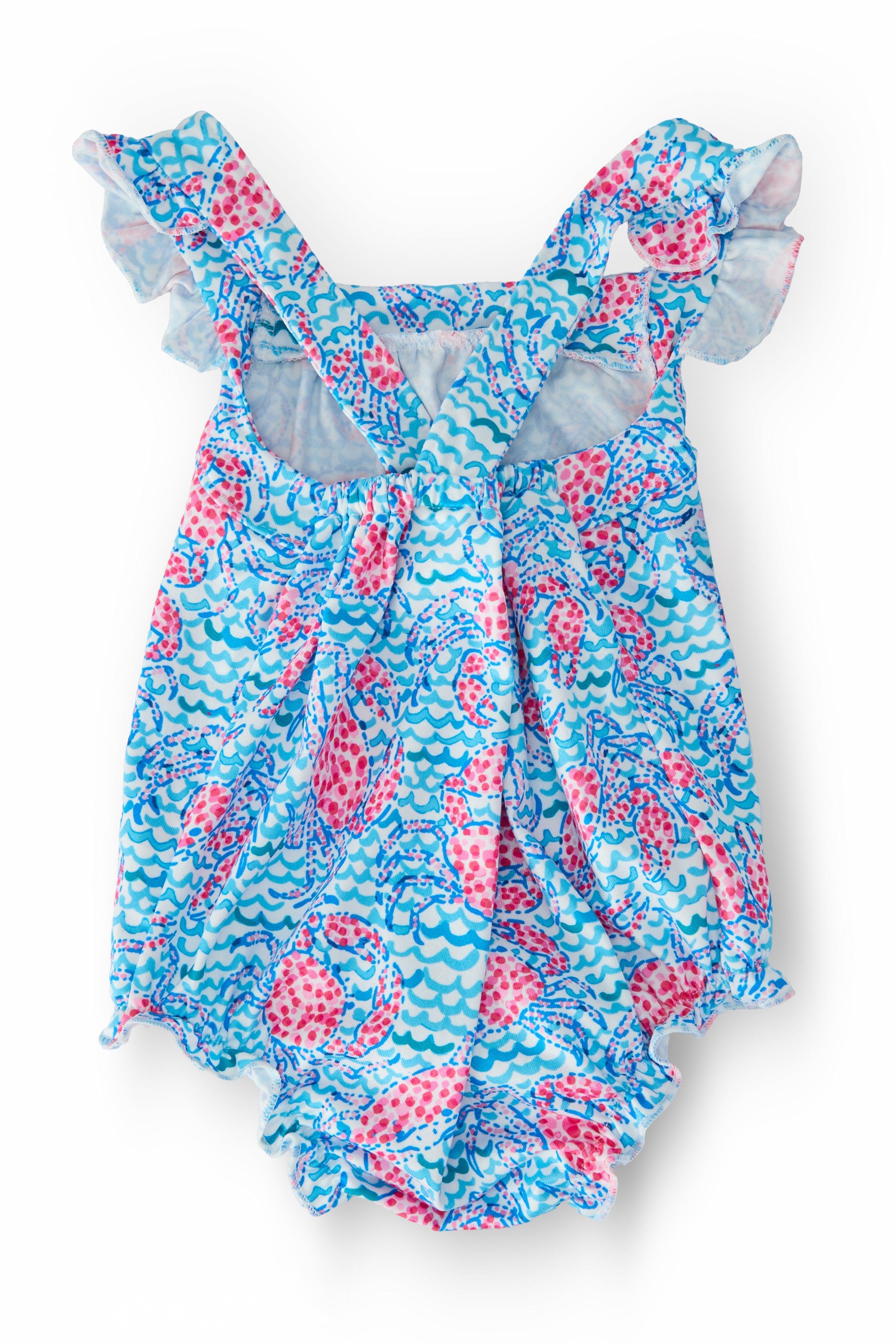 Baby Girl Ruffle Cross Back Romper