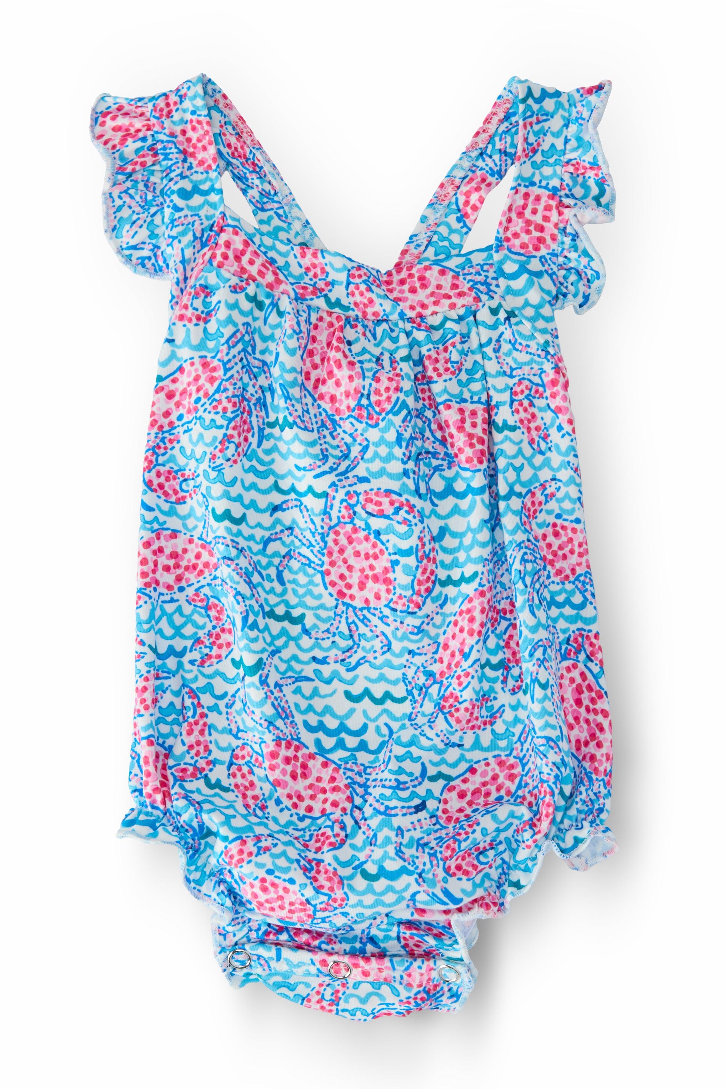 Baby Girl Ruffle Cross Back Romper
