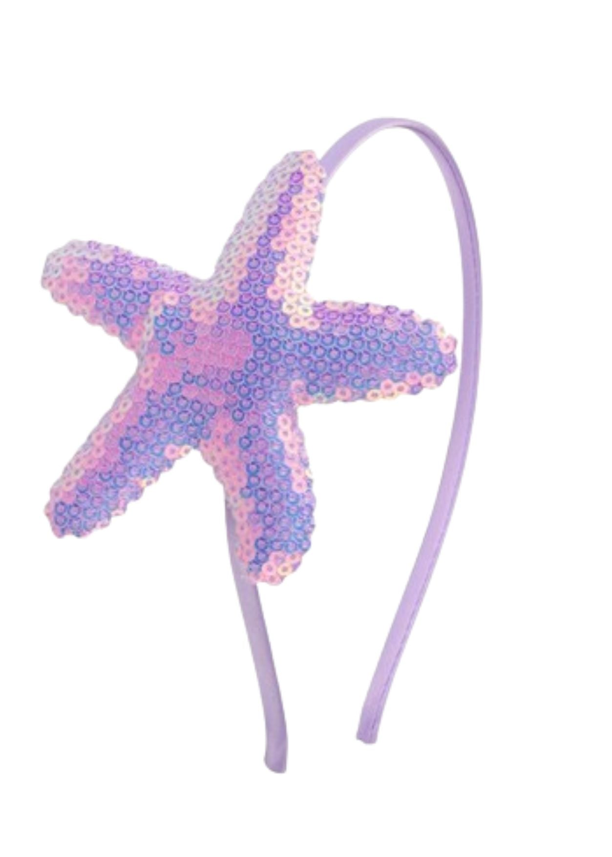 Lavender Sequin Starfish Headband