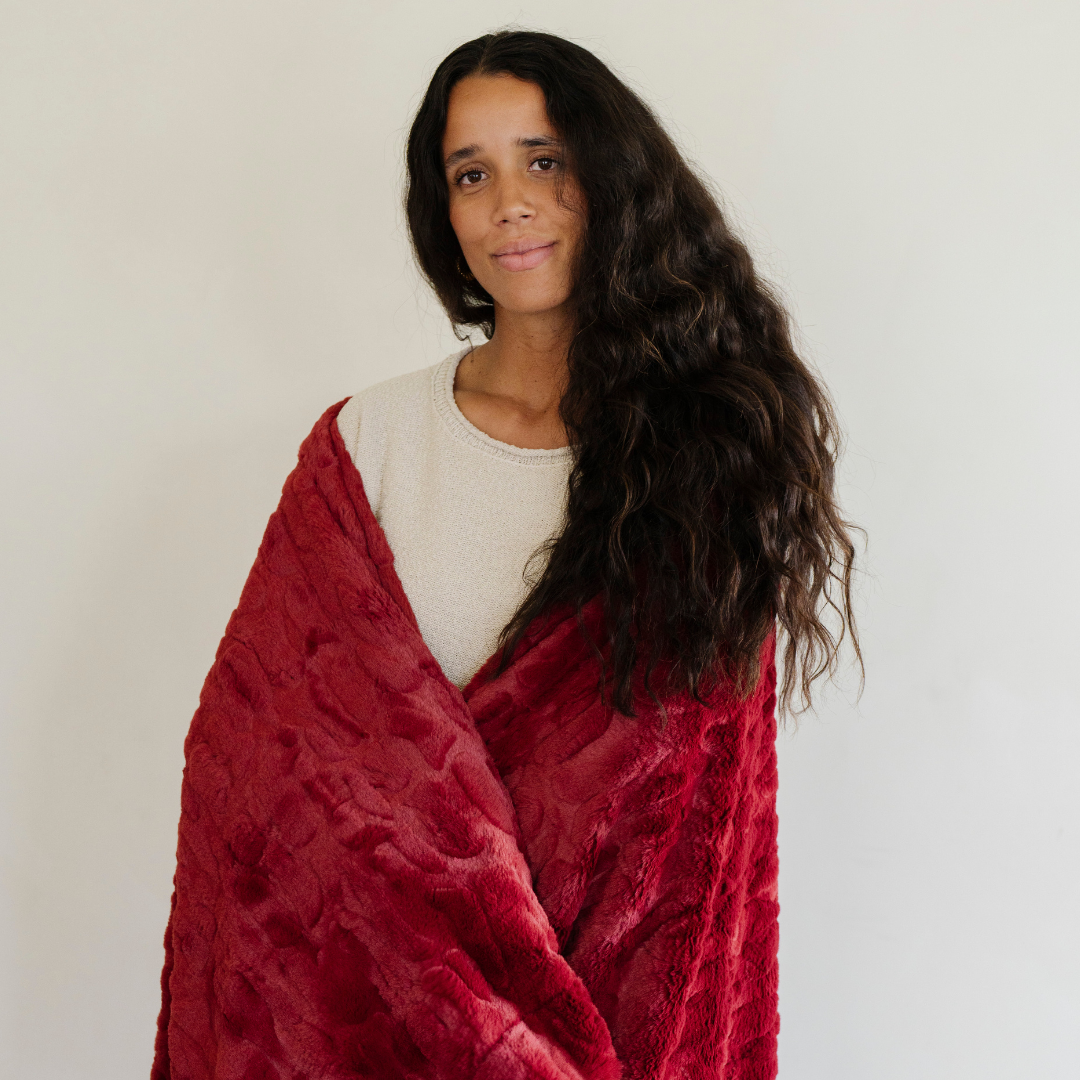 Patterned Faux Fur Throw Blanket