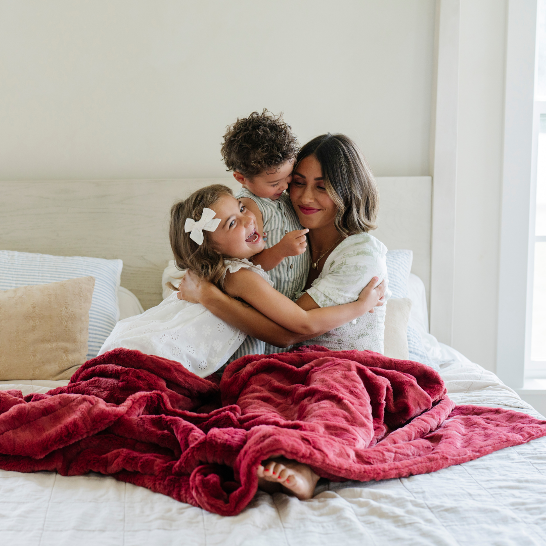 Patterned Faux Fur Throw Blanket