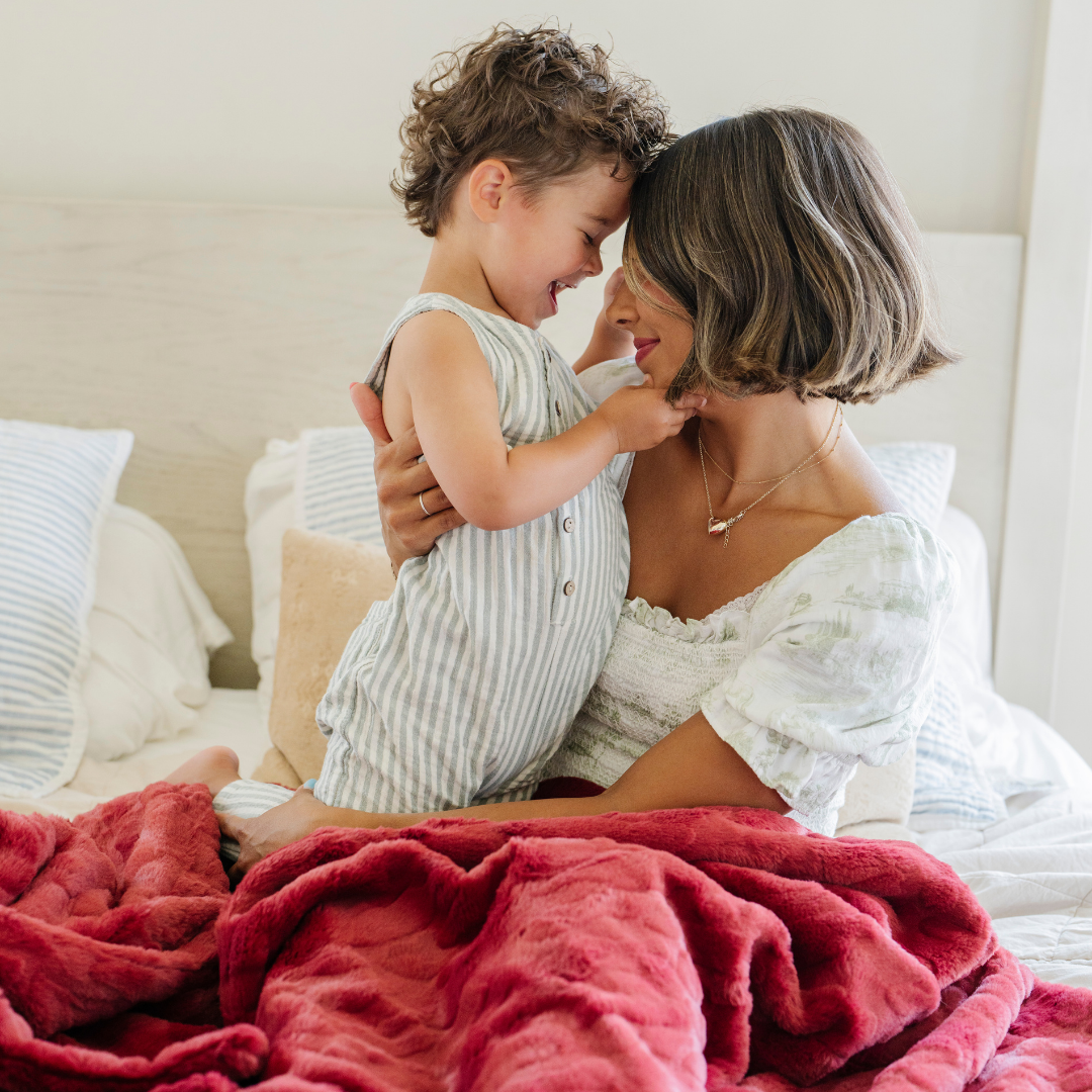 Patterned Faux Fur Throw Blanket