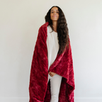 Patterned Faux Fur Throw Blanket