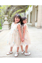 Girls Cream Tulle Star Dress