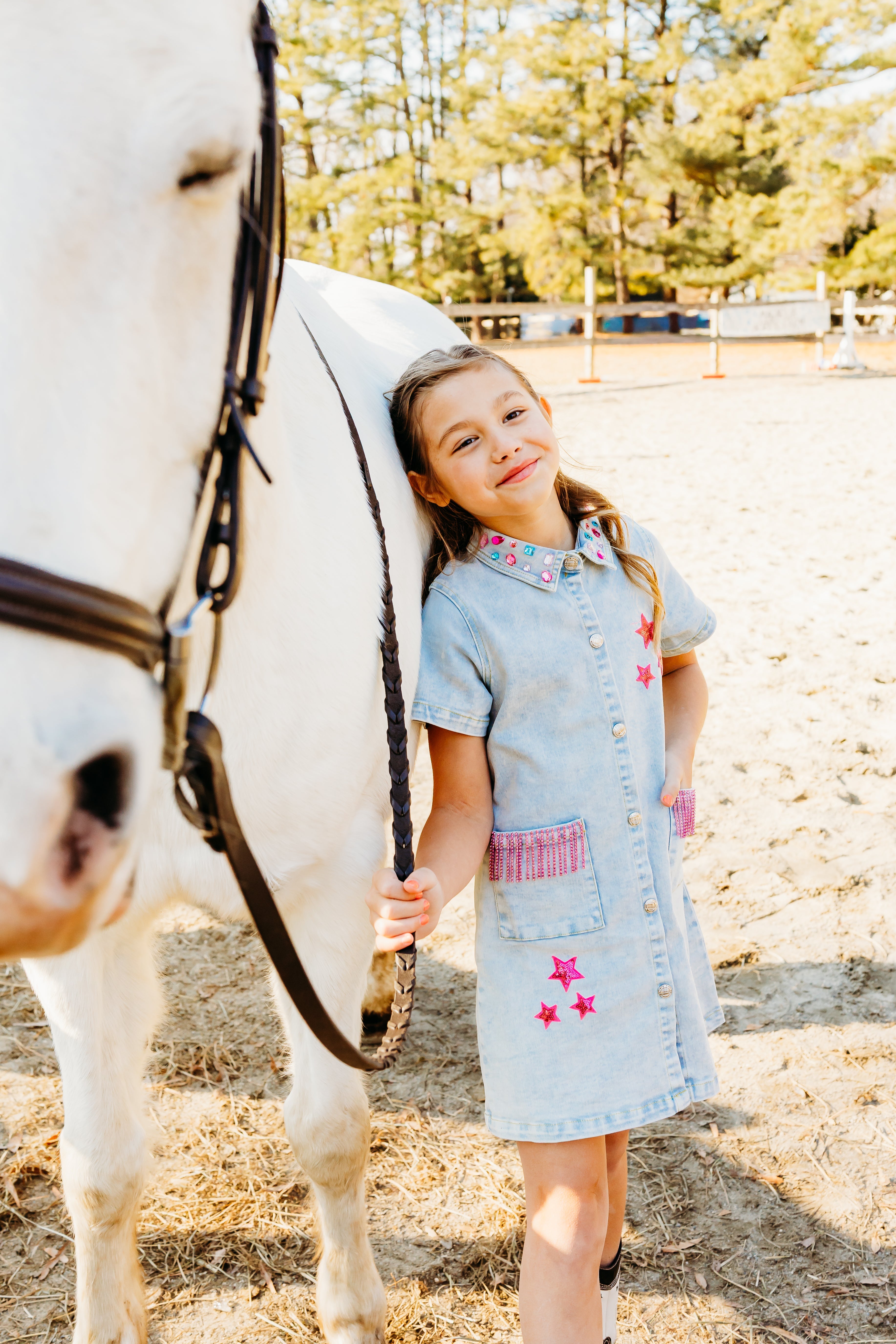 white christmas dresses Shop Girls Dolly Denim Dress