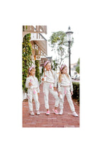 Girls Marble Dye Flower Jogger Set