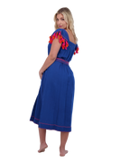 Maxi Sandrine Women's Dress Classic Blue Embroidery
