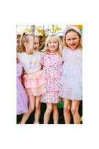 Girls White Sparkler Foil Cake Dress