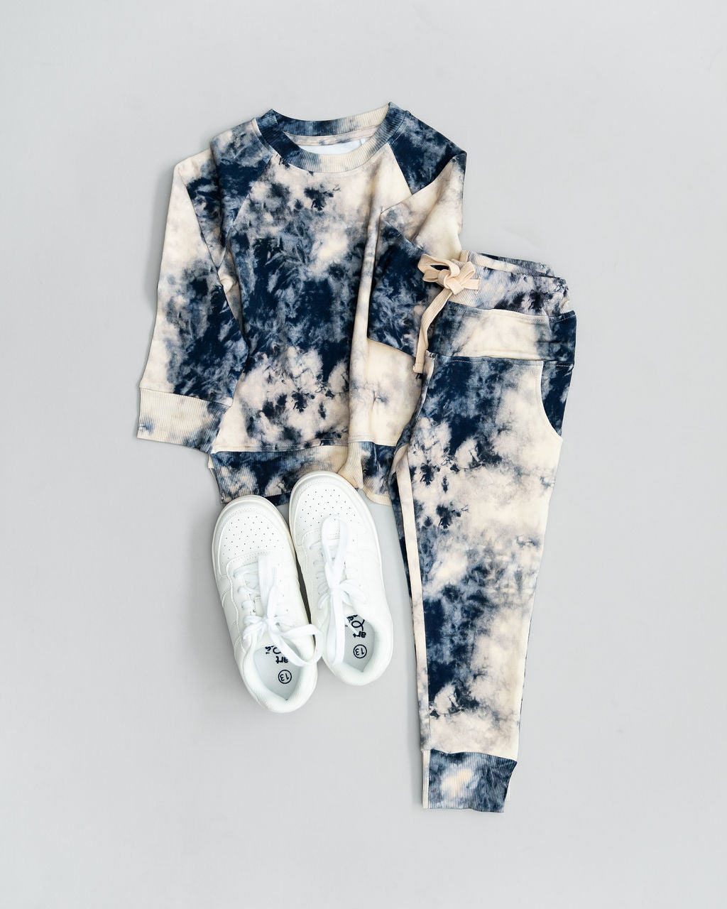 Blue Tie-Dye Jogger Set