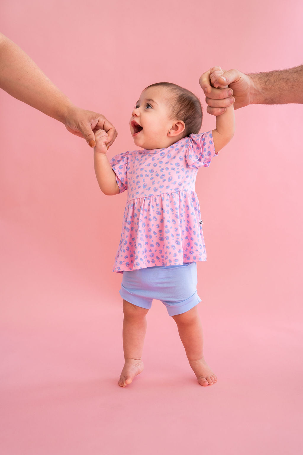 Girls Lillian Leopard Bamboo Peplum Top