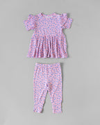 Girls Lillian Leopard Bamboo Peplum Top