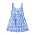 Daphne Girls Flutter Sleeve Dress Farida Blue