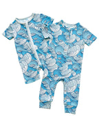 Baby Boy Delmar Bamboo Shorty Zipper Romper